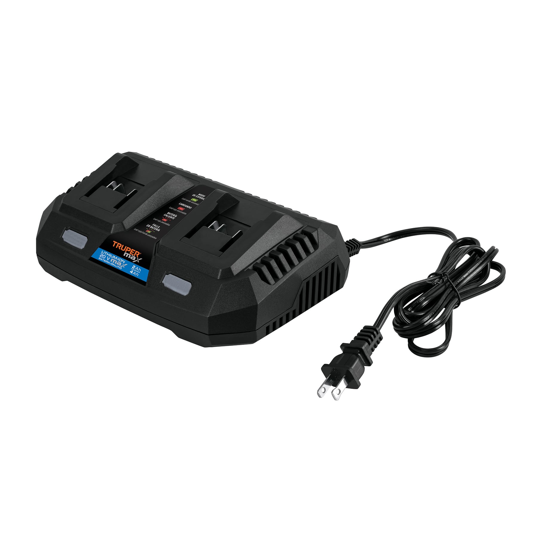 Cargador dual de baterias de ion litio 20V, TRUPER MAX