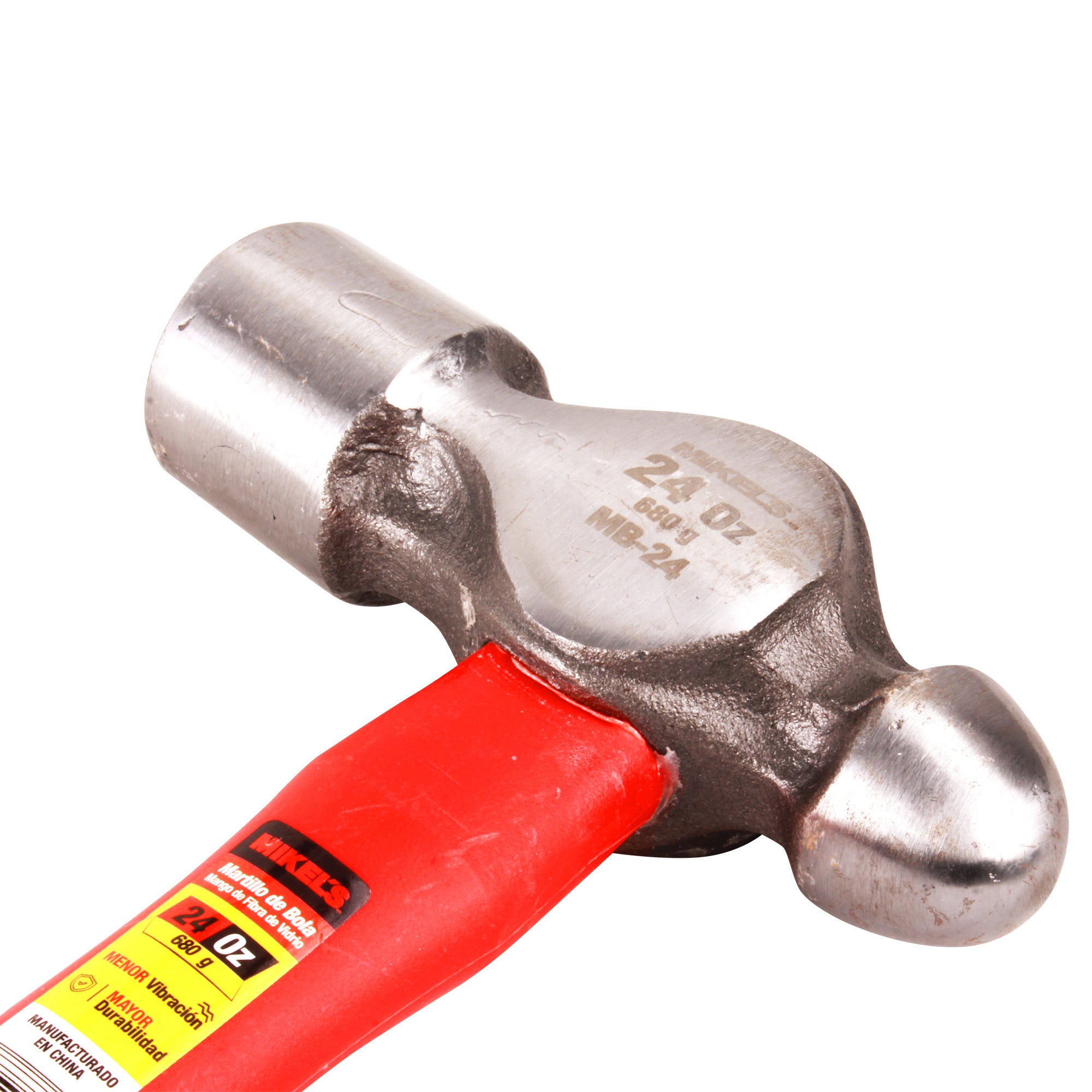 Martillo de bola, mango de fibra de vidrio (24 oz)