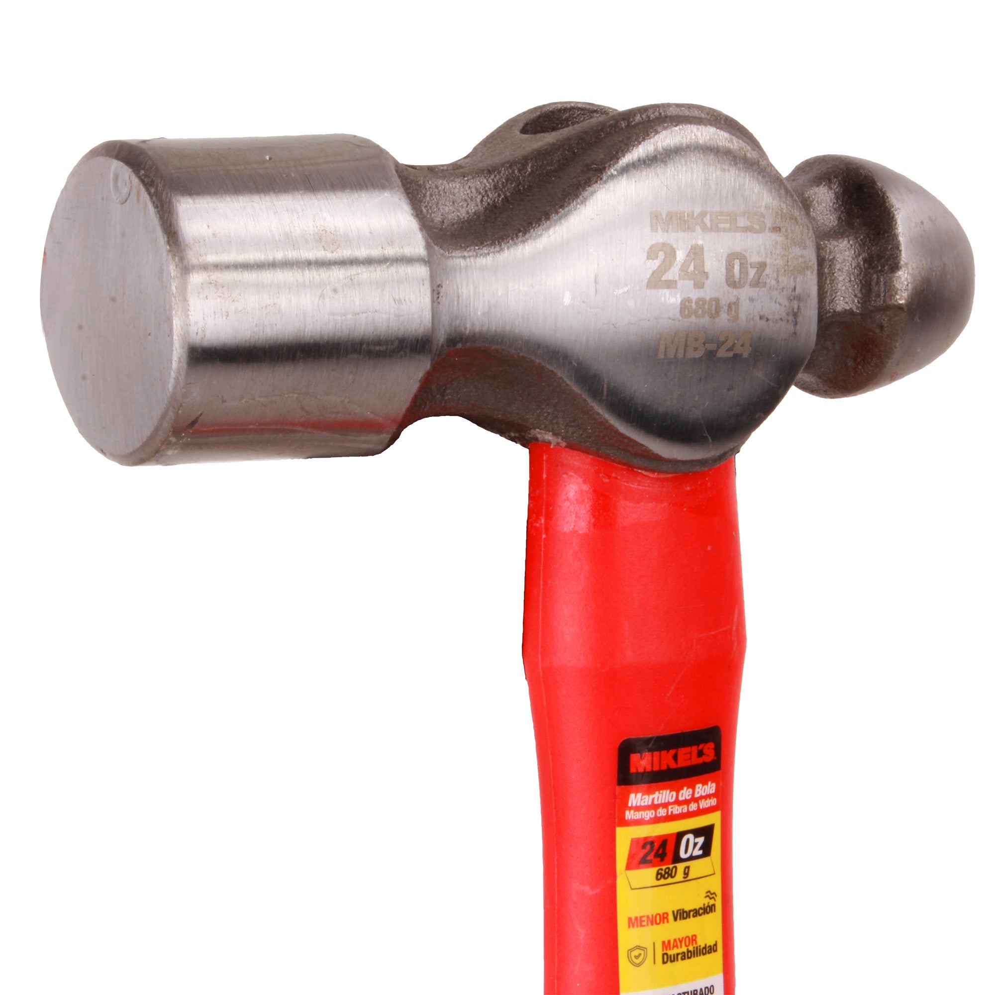 Martillo de bola, mango de fibra de vidrio (24 oz)