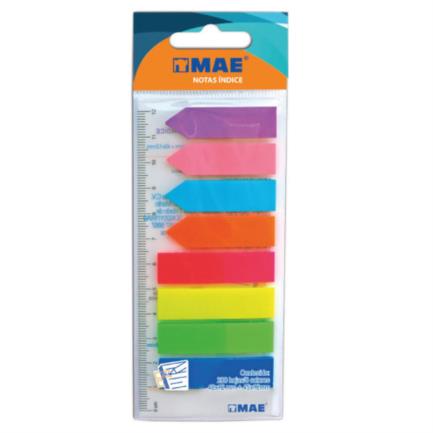 MAE - Banderitas MAE 8 colores (4 tipo flecha y 4 tipo rectangulo). 25 cada color