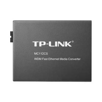 TP-LINK - Convertidor Fibra Óptica WDM Monomodo / 1 puerto RJ45 10/100 Mbps / 1 puerto SC/UPC 100 Mbps /  Hasta 20 Km / Para su Funcionamiento Requiere el Modelo MC111CS / Plug and Play