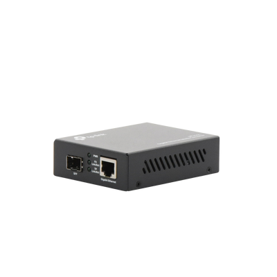 TP-LINK - Convertidor Fibra Óptica Monomodo o Multimodo / 1 Puerto SFP 1000 Mbps / 1 Puerto RJ45 10/100/1000 Mbps / Plug and Play