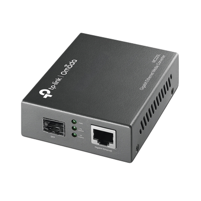 TP-LINK - Convertidor Fibra Óptica Monomodo o Multimodo / 1 Puerto SFP 1000 Mbps / 1 Puerto RJ45 10/100/1000 Mbps / Plug and Play