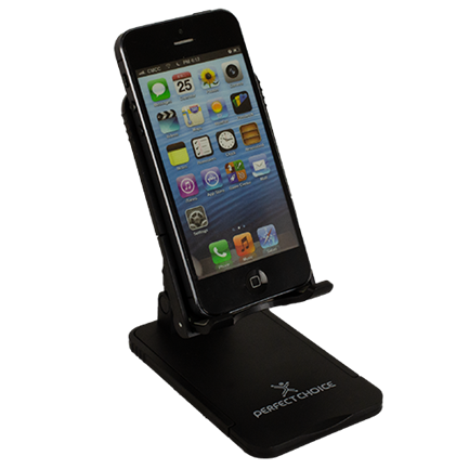 PERFECT CHOICE - Base de Escritorio Perfect Choice para Smartphone Plegable y Portable Color Negro