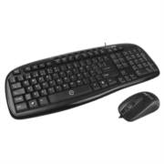 PERFECT CHOICE - Teclado y Mouse Easy Line Alámbrico Balance USB Color Negro