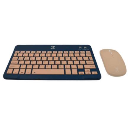 PERFECT CHOICE - KIT TECLADO Y MOUSE PERFECT CHOICE COMPACTO BLUETOOTH 2 EN 1 GENOVA - AZUL