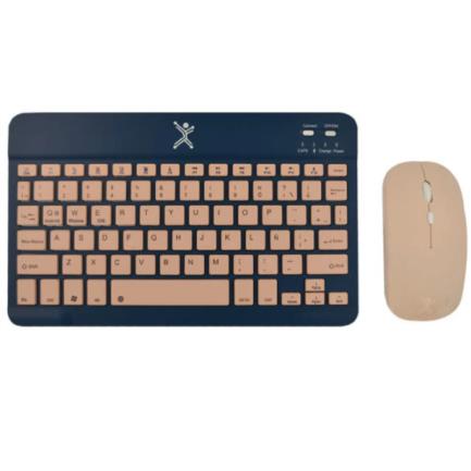 PERFECT CHOICE - KIT TECLADO Y MOUSE PERFECT CHOICE COMPACTO BLUETOOTH 2 EN 1 GENOVA - AZUL