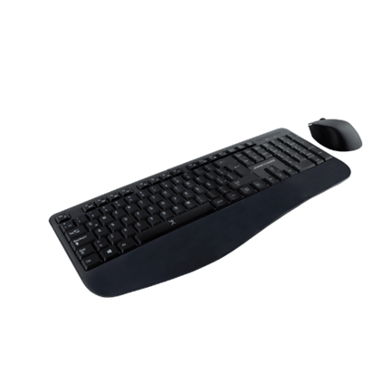 PERFECT CHOICE - Kit Teclado y Mouse Perfect Choice Inalámbrico Ergonómico Color Negro