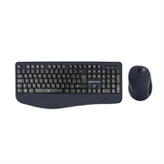 PERFECT CHOICE - Kit Teclado y Mouse Perfect Choice Inalámbrico Ergonómico Color Negro