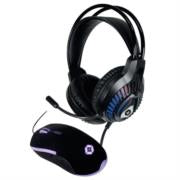 PERFECT CHOICE - Kit Gamer Vortred Raito 2 en 1 Alámbrico Diadema+Mouse Color Negro