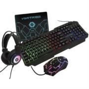 PERFECT CHOICE - Kit Gamer Vortred Alámbrico 4 en 1 Gear Up Color Negro