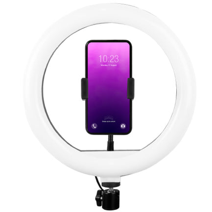 PERFECT CHOICE - ARO DE LUZ PERFECT CHOICE DE 10 PARA STREAMING CON BASE EXPANDIBLE Y TRIPIE