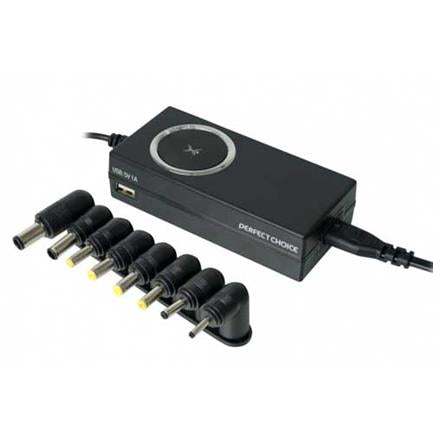 PERFECT CHOICE - Adaptador Perfect Choice Automático de Corriente para Laptop Color Negro