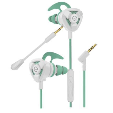 PERFECT CHOICE - Audífonos Gamer Perfect Choice Easy Line Storm Micrófono Desmontable 3.5mm Color Blanco-Verde