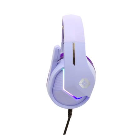 PERFECT CHOICE - Diadema Vortred Axolotl Gamer Alámbrica RGB 3.5mm Color Morado