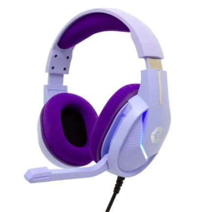 PERFECT CHOICE - Diadema Vortred Axolotl Gamer Alámbrica RGB 3.5mm Color Morado