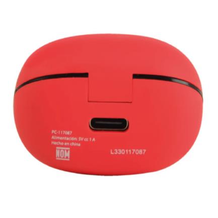 PERFECT CHOICE - Audífonos Inalámbricos Perfect Choice TWS Mini Tiny Beats con Indicador de Carga Color Rojo