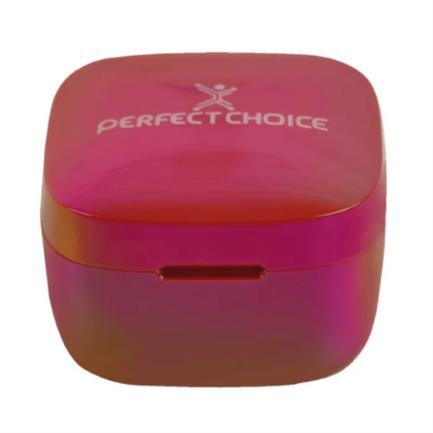 PERFECT CHOICE - Audífonos Inalámbricos Perfect Choice TWS Brillantes Alcance de 10m Bluetooth Rojo