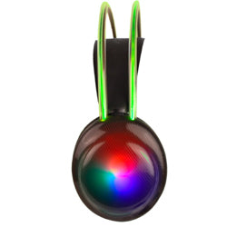 PERFECT CHOICE - Diadema Gamer Perfect Choice Transparente RGB Helumo ANC 1.8m Alámbrico 3.5mm PVC