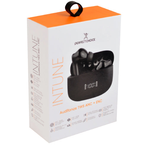PERFECT CHOICE - AUDIFONOS PERFECT CHOICE TWS ANC+ENC INTUNE NEGRO