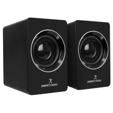 PERFECT CHOICE - Bocina para Computadora Mosso Perfect Choice Sonido Estéreo 2.0 Conector USB Negro