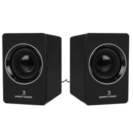 PERFECT CHOICE - Bocina para Computadora Mosso Perfect Choice Sonido Estéreo 2.0 Conector USB Negro