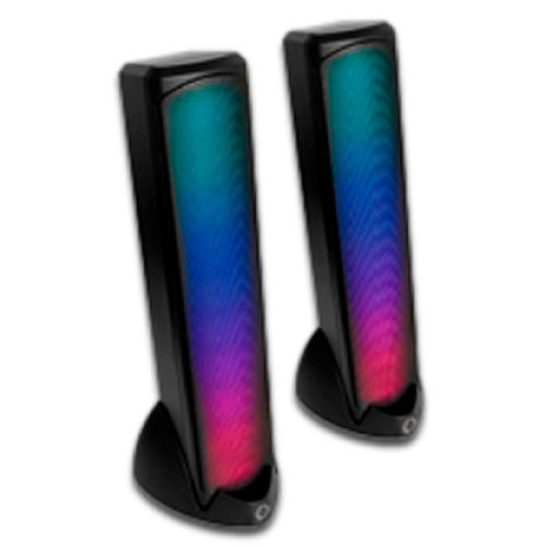 PERFECT CHOICE - Bocinas Gamer Perfect Choice RGB Bluetooth 3.5mm Estéreo 2.0 Color Negro