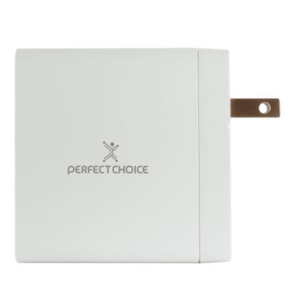 PERFECT CHOICE - Cargador de Pared Perfect Choice 65W USB-C para Laptop/Tablet/Smartphone