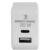 PERFECT CHOICE - Adaptador de Corriente Perfect Choice 30W Carga Rápida Puertos USB C+A Blanco