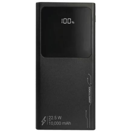 PERFECT CHOICE - Power Bank Perfect Choice Carga Rápida 10000 mAh 22.5W 4 Puertos USB Micro/A/C Color Negro