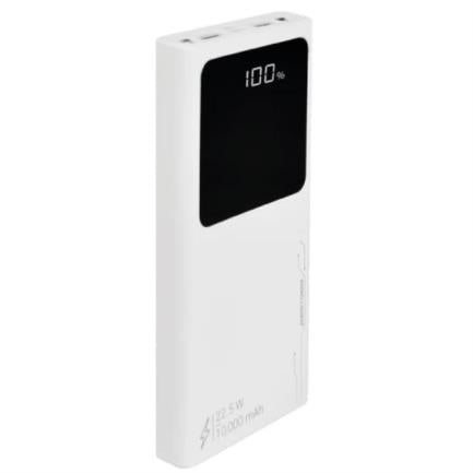 PERFECT CHOICE - Power Bank Perfect Choice Carga Rápida 10000 mAh 22.5W 4 Puertos USB Micro/A/C Color Blanco