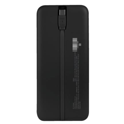 PERFECT CHOICE - Power Bank PERFECT CHOICE Carga Rápida 22.5W con Cable Tipo C Bolt Negro