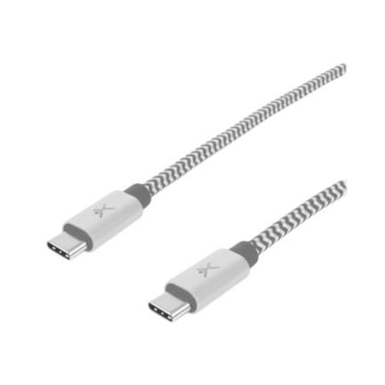 PERFECT CHOICE - Cable USB Perfect Choice Tipo C a Tipo C Trenzado 1m Color Gris
