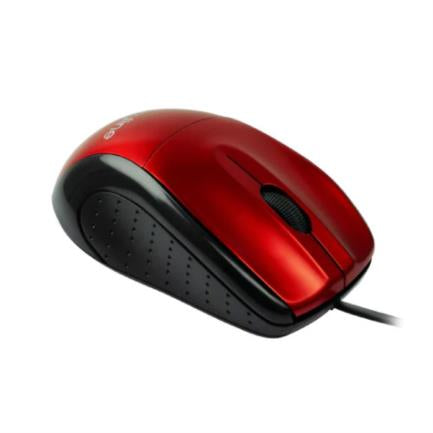 PERFECT CHOICE - Mouse Easy Line Óptico Alámbrico USB 1200dpi Color Rojo