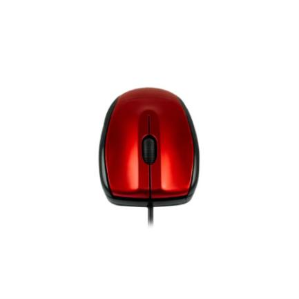 PERFECT CHOICE - Mouse Easy Line Óptico Alámbrico USB 1200dpi Color Rojo