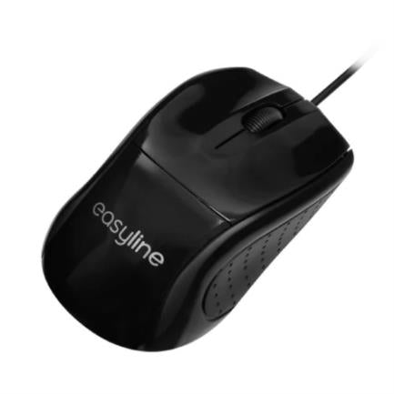 PERFECT CHOICE - Mouse Easy Line Óptico Alámbrico USB 1200dpi Color Negro