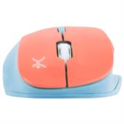 PERFECT CHOICE - Mouse Inalámbrico Perfect Choice Thumb Ergonómico Clic Silencioso Ajustable 800-1600dpi Color Azul-Coral