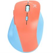 PERFECT CHOICE - Mouse Inalámbrico Perfect Choice Thumb Ergonómico Clic Silencioso Ajustable 800-1600dpi Color Azul-Coral