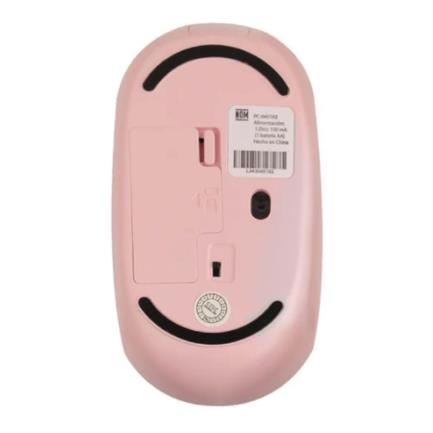 PERFECT CHOICE - Mouse Inalámbrico Perfect Choice Whisper 2.4 GHz Conector Dual USB C/A Alcance 10m Color Rosa