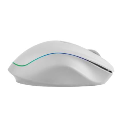 PERFECT CHOICE - RATON INALAMBRICO PERFECT CHOICE BLANCO RECARGABLE CON LUZ Y CLIC SILENCIOSO LUMIER PRO