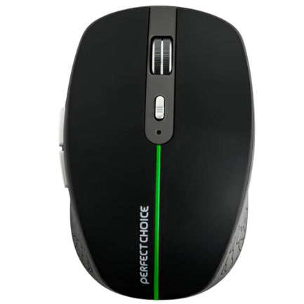 PERFECT CHOICE - Mouse Inalámbrico Ergonómico Perfect Choice Iluminación RGB Orion 3200 dpi Negro/Gris