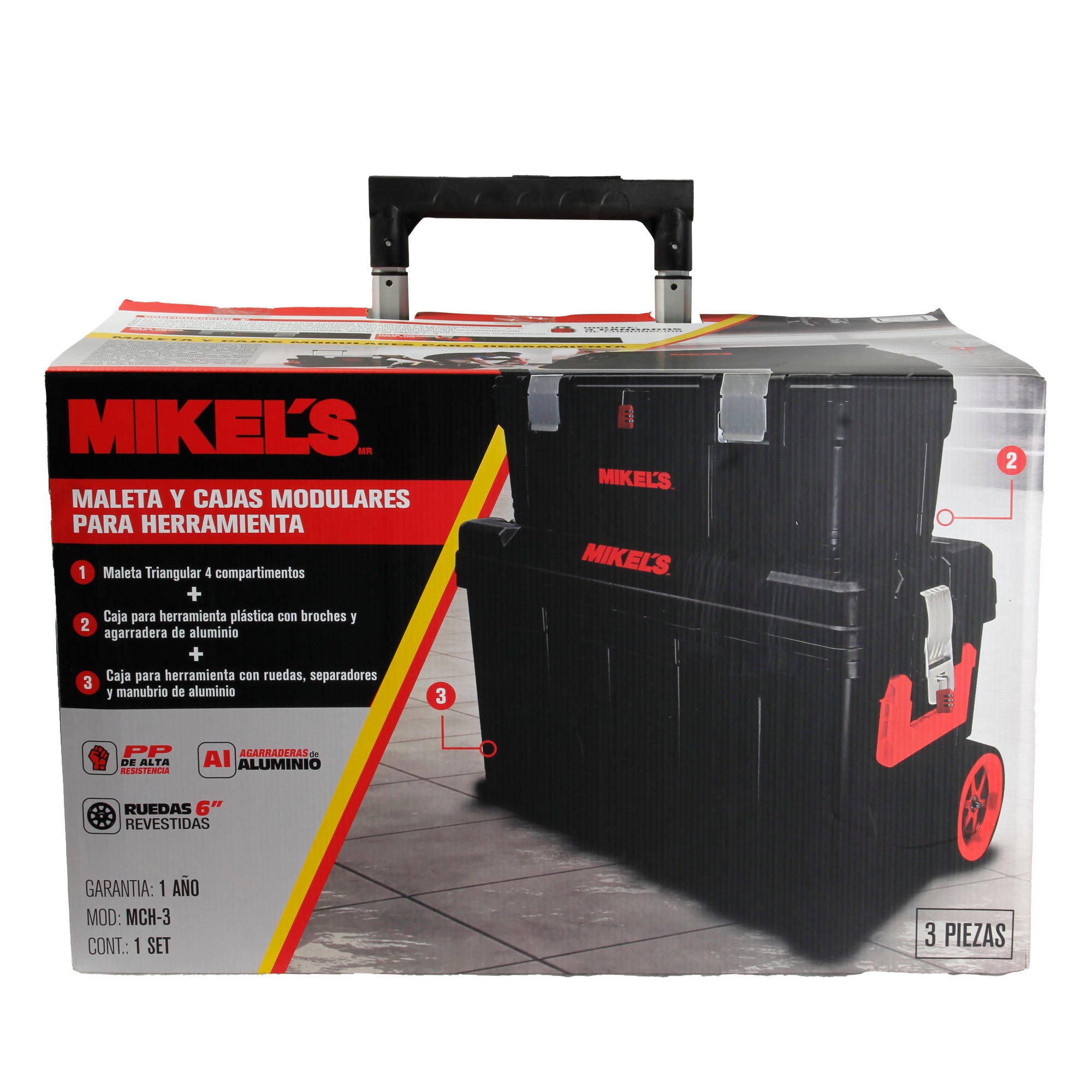 Maleta y cajas modulares para herramienta (3 pzas)