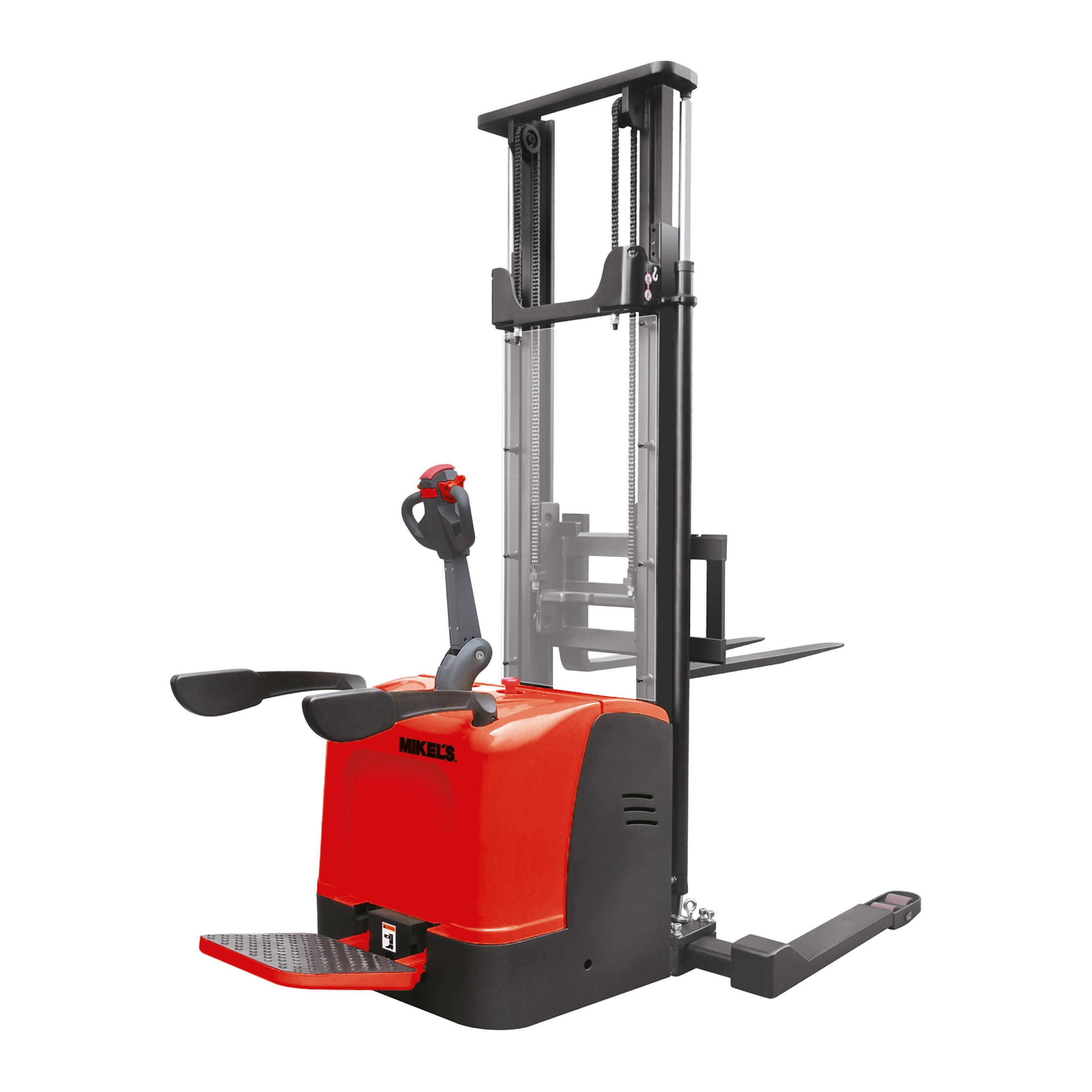 Montacargas eléctrico extra ancho, hombre a bordo (1.5 ton)