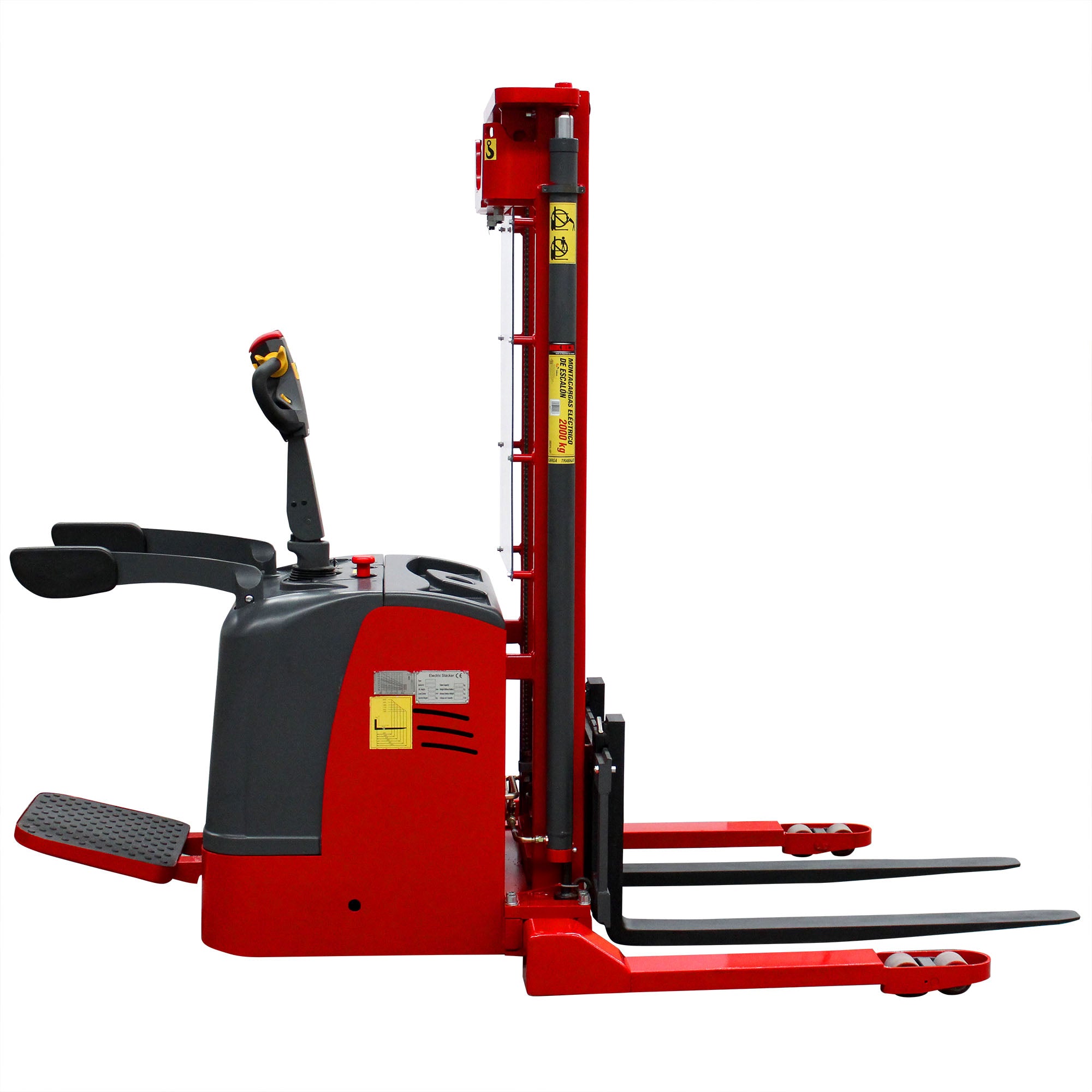 Montacargas eléctrico de escalón, extra ancho (2 ton)