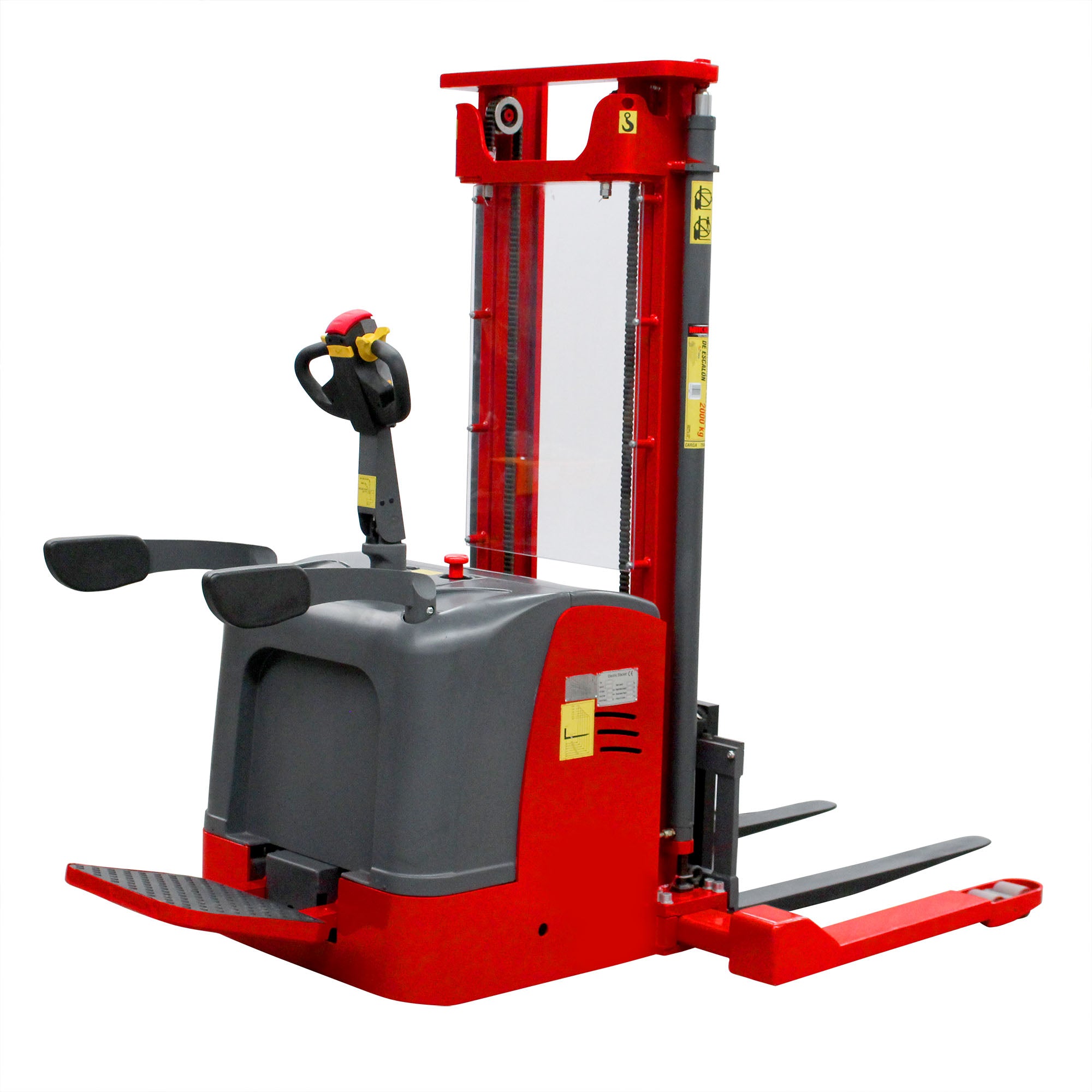 Montacargas eléctrico de escalón, extra ancho (2 ton)