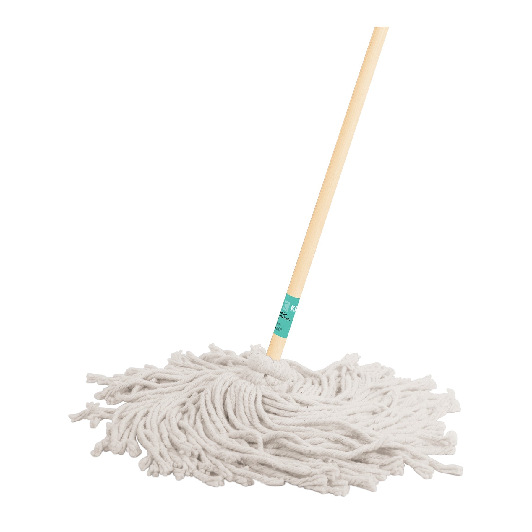 Trapeador tipo mechudo, 450 g con baston de 120 cm, KLINTEK