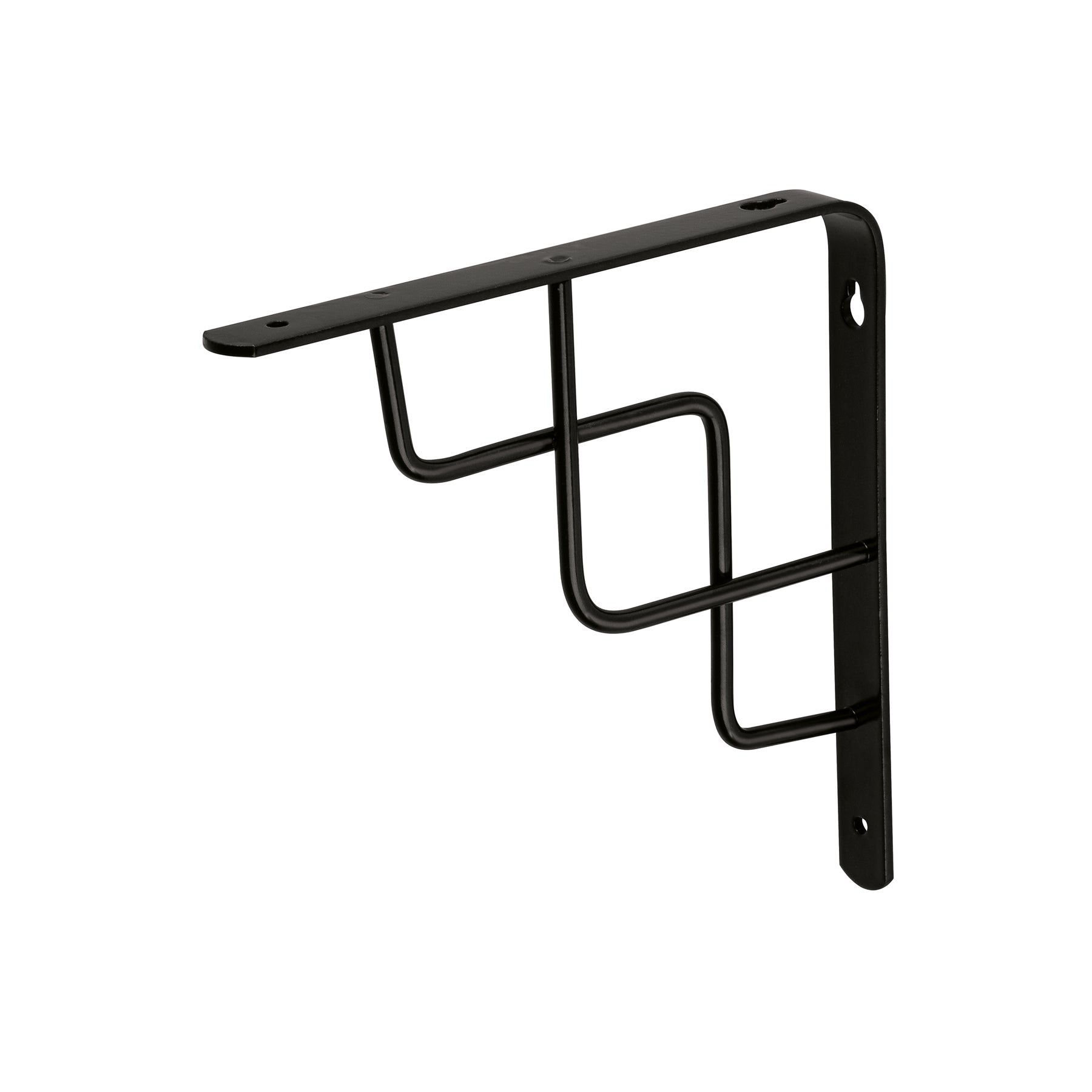 Mensula reforzada negra 8 x 8' diseño escalera, FIERO