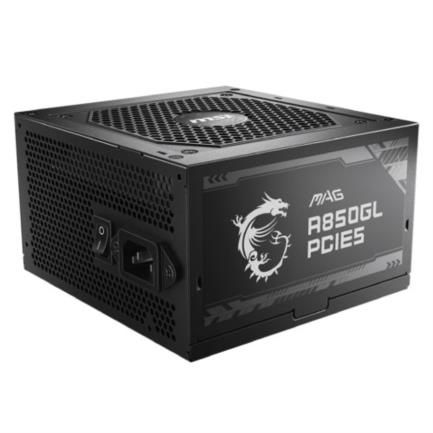 MSI - Fuente de Poder MSI MAG A850GL PCIE5 850W ATX 12V 80 Plus Gold Full Modular PCIe 5.0 24 pin Fan 120mm Negro