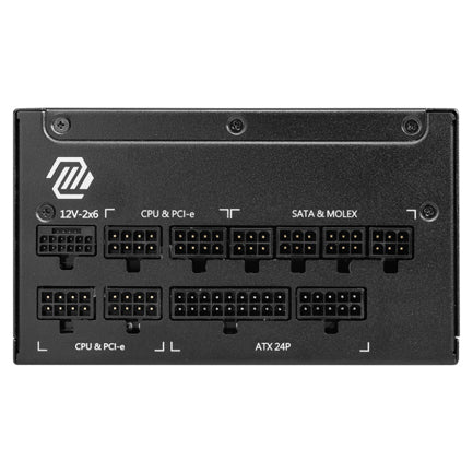 MSI - Fuente de Poder 1250W MSI MAG A1250GL PCIE5 80 PLUS Gold ATX Modular 24-pin ATX 135mm