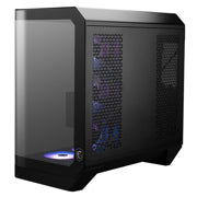 MSI - Gabinete MSI MAG PANO 120R PZ Negro Vidrio templado panoramico 4 Micro-ATX/Mini-ITX sin Fuente 1 Ventilador